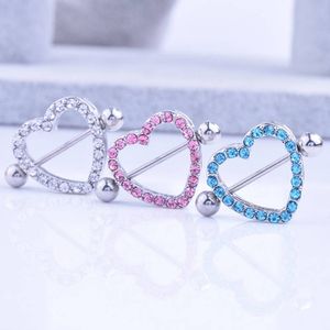 Strass prata aço inoxidável hipoalergênico dupla camada de diamante amor leite Belas jóias linda flor surpreendente de aço cirúrgico Coração Ni