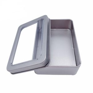 10.7 * 7 * 3см Открытое окно Металлические хранения Чехлы для хранения, оловянные ящики Стальной дисплей Упаковка может бесплатная доставка LX8799