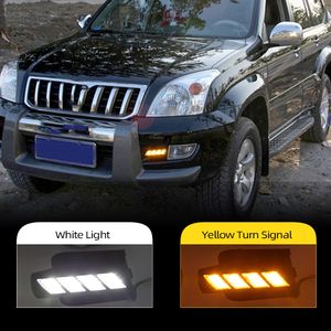 2adet DRL için Toyota Prado 120 Kara kruvazör lc120 FJ120 2003 2004 2005 2006 2007 2008 2009 LED Gündüz Işık Koşu