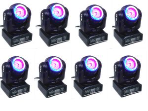 8X Mini led 60W mobile beam with Halo RGBW effect 4in1 light beam moving heads lights super bright LED DJ dmx control light
