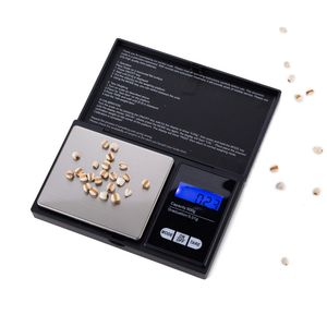 Electronic Black Digital Pocket Weight Scale 100g 200g 0.01g Jewelry Diamond Scale Balance Scales LCD Display with Retail Package