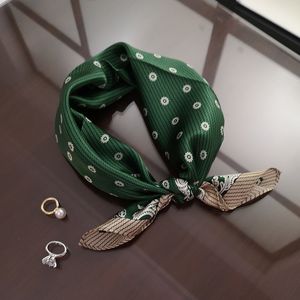 Оптовая и зима шелковый шарф леди 100% шелк тутового ретро шелк шифон атласа тенденции моды зеленый шарф