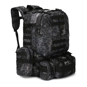 50L Tactical Backpack 4 in 1 Military Bags Army Rucksack Backpack Molle Outdoor Sport Bag Men Camping Hiking Travel Climbing Bag T191026