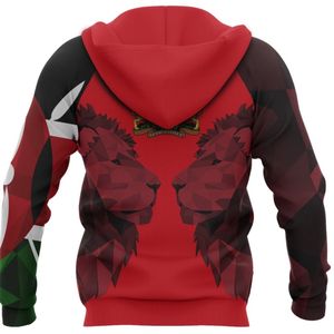 Moda-Kenii Hoodie Double Lion 3D Print Bluzy Pullover Bluza odzieżowa Nowość Streetwear Męskie Z Kapturem Długi Rękaw Hiphop