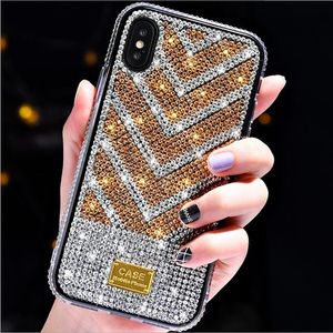 Custodia per telefono Bling di design per Iphone 11 pro max XS MAX XR XS Iphone7P / 8P Iphone7 / 8 6P / 6sP 6 / 6s Custodia per telefono di lusso con copertura completa di moda