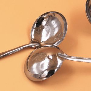 Wholesale 100pcs/Lot Stainless Steel Printed Handle Soup Spoon Stainless Steel Spoon Eco-friendly Simplicity Kitchen Tableware DH0793