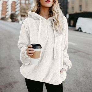 Fashion-Sherpa Hoodies 16 stilar S-5XL Halv dragkedja Lösa mjuka patchwork sweatshirts hooded pullover toppar 5pcs ooa7231-1