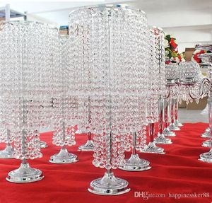 Akrilik Kristal Çiçek Raf Düğün Centrepiece / Masaüstü vazo 3-Tier yol Parti Ev Dekorasyon için açar