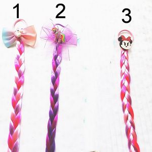 Parrucca per estensioni dei capelli per bambine Unicorno Elastici Fasce per capelli Cravatte in corda Coda di cavallo Copricapo Bobbles Accessori per capelli 20 pezzi 0204