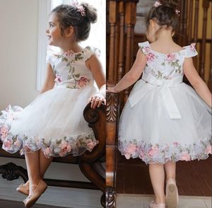 Flower Girl Dresses Special Occasion For Wedding Handmade 3D Flower Girl Dress Sleeveless First Holy Communion Dresses