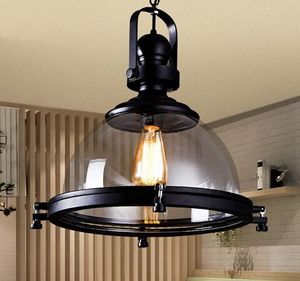 LED Ferro Vintage Luzes pendentes Loft Cozinha Industrial Lâmpada de suspensão para sala de jantar Home Decor luminárias de vidro abajur MYY