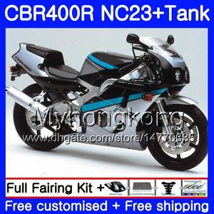 + Tank för Honda CBR400 RR NC23 CBR400RR 88 89 90 91 92 93 266HM.22 NC29 CBR 400 RR 400RR 1988 1989 1990 1991 1992 1993 Lager Svart Faäkning