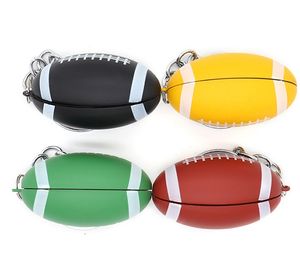 Wholesale tobacco pipe key chains resale online - Newest Colorful Hand Pipe Metal Pipe Keychain Football Shape Mini Smoking Tobacco Cigarette Pipes Tube Easy to Carry