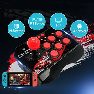 4 in 1 USB有線ゲームコントローラアーケードファイティングジョイスティックスティックのためのジョイスティックスティックのためのジョイスティックスティックのためのPS3のためのジョイスティックスティックPCのためのゲームパッドのためのゲームパッド10ボタン