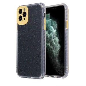 Premium Parlak Sağlam Hibrid Yumuşak TPU PC Glitter Toz Darbeye Dayanıklı Şeffaf Şeffaf Zırh Kılıf iphone 12 11 Pro XR XS Max 8 7 6 S Artı