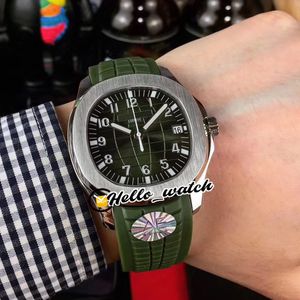 New 5168G-010 Green Texture Dial Cal.324 SC Automatic 5168 Mens Watch Sapphire Steel Case Green Rubber Sport Watches PPHW Hello_Watch