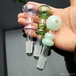 Färgade Calabash Direct Cooker Glass Bbong Wwater Pipe Titanium Nail Grinder, Glass Bubblers for Smoking Pipe Mix Colors