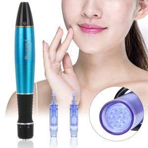 バヨネットタイプのDerma Pen Auto MicroNeedle新しいニキビの取り外し製品の顔スキンケアデバイス若返りの顔のマッサージャー