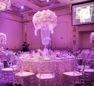 New style use for wedding event stage planner transparent acrylic crystal bead cylinder shape wedding mental vases wholesale best0601