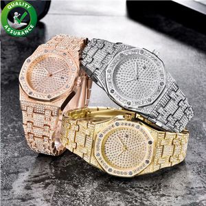 Designer Watches Luxury Watch Mens Hip Hop Jewelry Iced Out Bling Movement Watches Hiphop Rapper Diamond Wristwatches Fashion Accessories