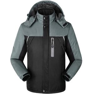Winter Jacket Men Windbreaker Windproof Waterproof Thicken Fleece Warm Outwear Outdoorsports Overcoat 5XL Hood Jackets
