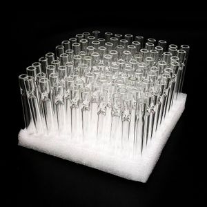 100pcs/kutu cam sigara yarasası 78mm açık sigara filtreleri sigara içmek için cam yağ brülör borusu bong silikon su borusu