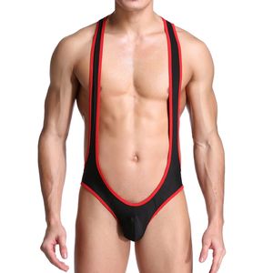 Stretch Shaper Open Back Leotard Sexy Men's Underwear Bodysuit Male Jumpsuits Wrestling Singlets Guy Jockstrap Shaper One-piece