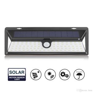 LED de Energia Solar Lâmpada PIR Motion Sensor Wall Light 54/66/90 LEDs impermeável ao ar livre Caminho Energy Saving Rua Quintal Jardim Lamp Segurança