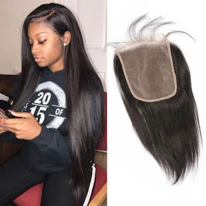 Brazylijski Virgin Hair 6x6 Koronki Zamknięcie z Baby Włosy Sześć przez sześć Zamknięć 12-24 calowe Proste produkty Wave Ciało środkowe Trzy za darmo