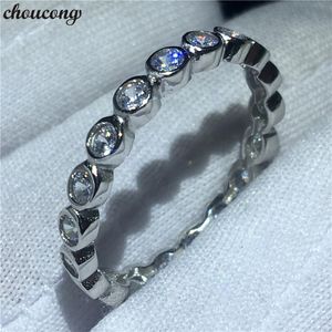 Choucong Classic Promise Finger Ring 100％Real 925 Sterling Silver 5A CZの婚約の結婚式のバンドリング女性のファインジュエリー