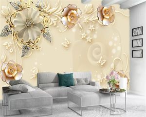 3 dジェイドカービングとダイヤモンドの花あなたのお気に入りのプレミアム大気の室内装飾の壁紙をカスタマイズする