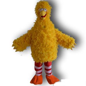 2019 Factory Hot New Big Yellow Bird Mascot Costume Festume de desenho animado Festa