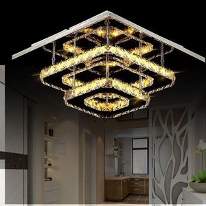 Żyrandol Nowoczesne LED Lampy sufitowe USA dostawa salon Hotel Crystal Square Bright Lampa