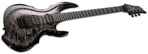 Custom FRX CTM Guitar SEE THRU BLACK SUNBURST Trans Grey Quilt Top Seymour Duncan Pickups