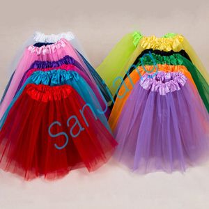 INS 2-8T Girls Tutu Salia de verão plissado gate tutus Saias de bolha curta vestidos de malha de bailar