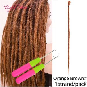 Capelli sintetici Trecce all'uncinetto Estensione dei dreadlocks Estensione dei capelli sintetici all'uncinetto fatti a mano per Dreadlock Locs a treccia all'uncinetto morbida da 20 pollici