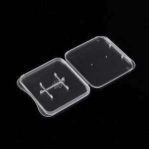 2 in 1 Standard Memory pack box Card Case Holder Micro SD TF Card Storage Transparent Plastic Boxes