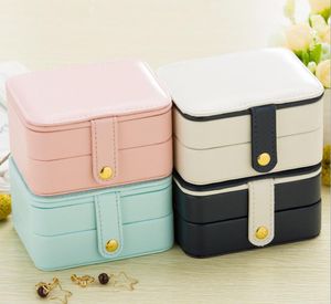 Multi Layers Storage Boxes for Jewelry Stackable Organizer Velvet PU Leather Trays Jewellery Box Earring Necklace Bracelet Ring Storages Case