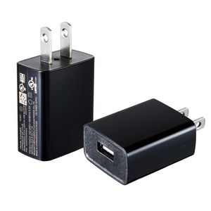 Adattatore di alimentazione per caricabatterie da viaggio US Plus 5V1A Caricatore USB certificato UL per iPhone Testa di ricarica ad alta efficienza energetica per telefono Samsung Xiomi