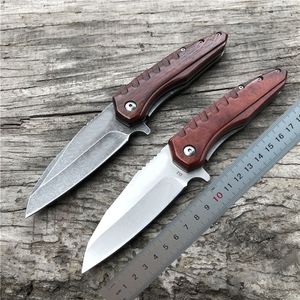 Hochwertiges Flipper-Klappmesser mit D2-Stahlklinge, Ebenholzgriff, Kugellager, EDC-Taschen-Geschenkmesser