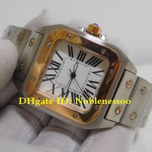 Wholesale In Original Box Women's Watch 34mm Quartz Movement Two-Tone 18kt Yellow Gold Steel Roman Dial Ladies Women Watches