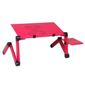 Wholesale laptop stand with fan for desk for sale - Group buy Fashion Portable Folding Laptop Table with fan Iron Sofa Bed Office Laptop Stand Desk Computer Notebook Bed Table