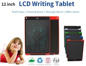 Tavoletta da scrittura LCD da 12 pollici Touch Pad Lavagna elettronica da ufficio Magnetica Frigo Messaggio Stilo Compleanno per bambini Regali per il giorno di Natale prezzo di fabbrica