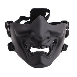 Spaventoso Sorridente Fantasma Mezza Maschera Forma Regolabile (Tattica) Protezione del copricapo Costumi di Halloween Accessori Maschera da ciclismo