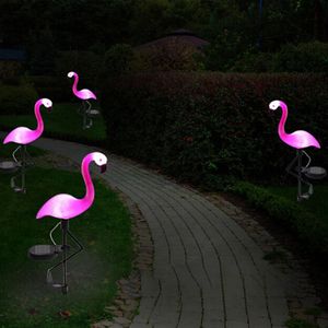 Ledd sol trädgård trädgård dekoration ljus simulerad flamingo gräsmatta lampa vattentäta ljus utomhus för belysning
