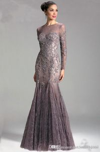 2023 New Formal Arabic Dubai Kaftan Elegant Long Sleeves Evening Gowns Beaded Lace Mermaid Evening Party Gowns Vestidos 263