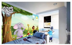 Papel de parede Personalizado foto 3D mural papel de parede Animal Paraíso Quarto das Crianças Mural Quarto Decoração Da Parede papel de parede para paredes 3d