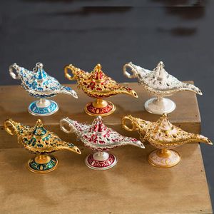 Bajka Bajka Aladdin Magiczna lampa Vintage Creater Creative Metal Burner Multi Color Kadzidłowe Palniki ZC0734