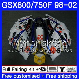 Kropp för Suzuki Katana GSXF 600 750 PEPEPHONE Vit GSXF750 98 99 00 01 02 292HM.31 GSX 750F 600F GSXF600 1998 1999 2000 2001 2002 Fairing