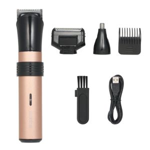 Uppladdningsbart elektrisk hår trimmer Clipper Kit Mäns skägg mustasch rakapparat med guide kam näsa hår remover frisyr kit